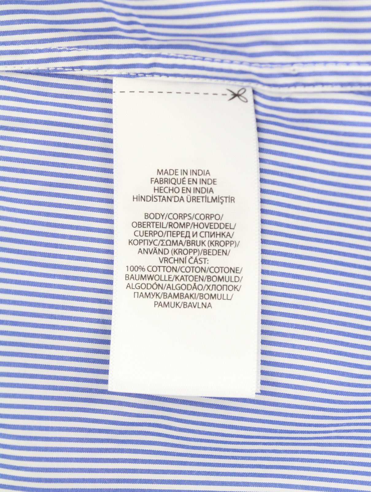 RALPH LAUREN Men Formal Shirt M Blue Stripe Custom Fit Cutaway Logo RRP169