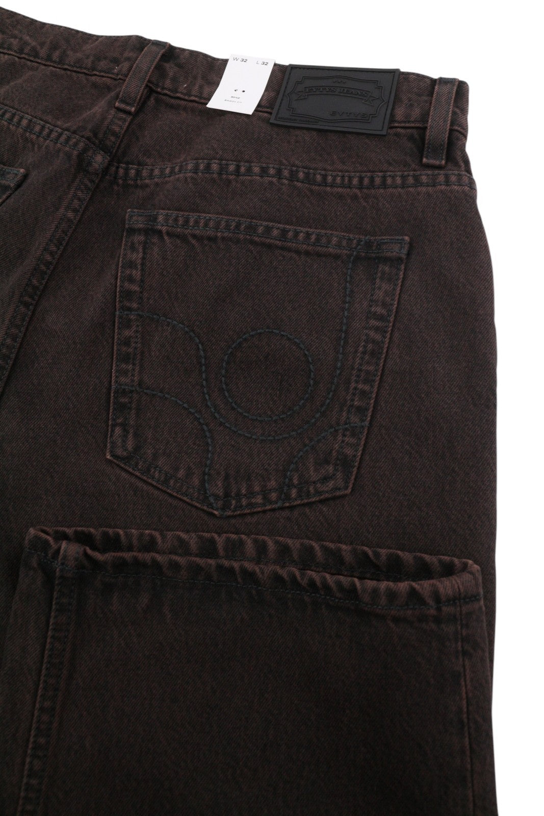 EYTYS Benz Sepia Baggy Fit Women Jeans W32/L32 Brown Faded Men Unisex RRP370