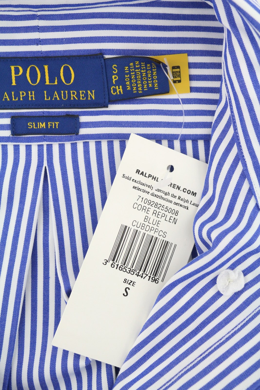 RALPH LAUREN Core Replen Men Shirt S Stretch Striped Custom Fit Button-Down