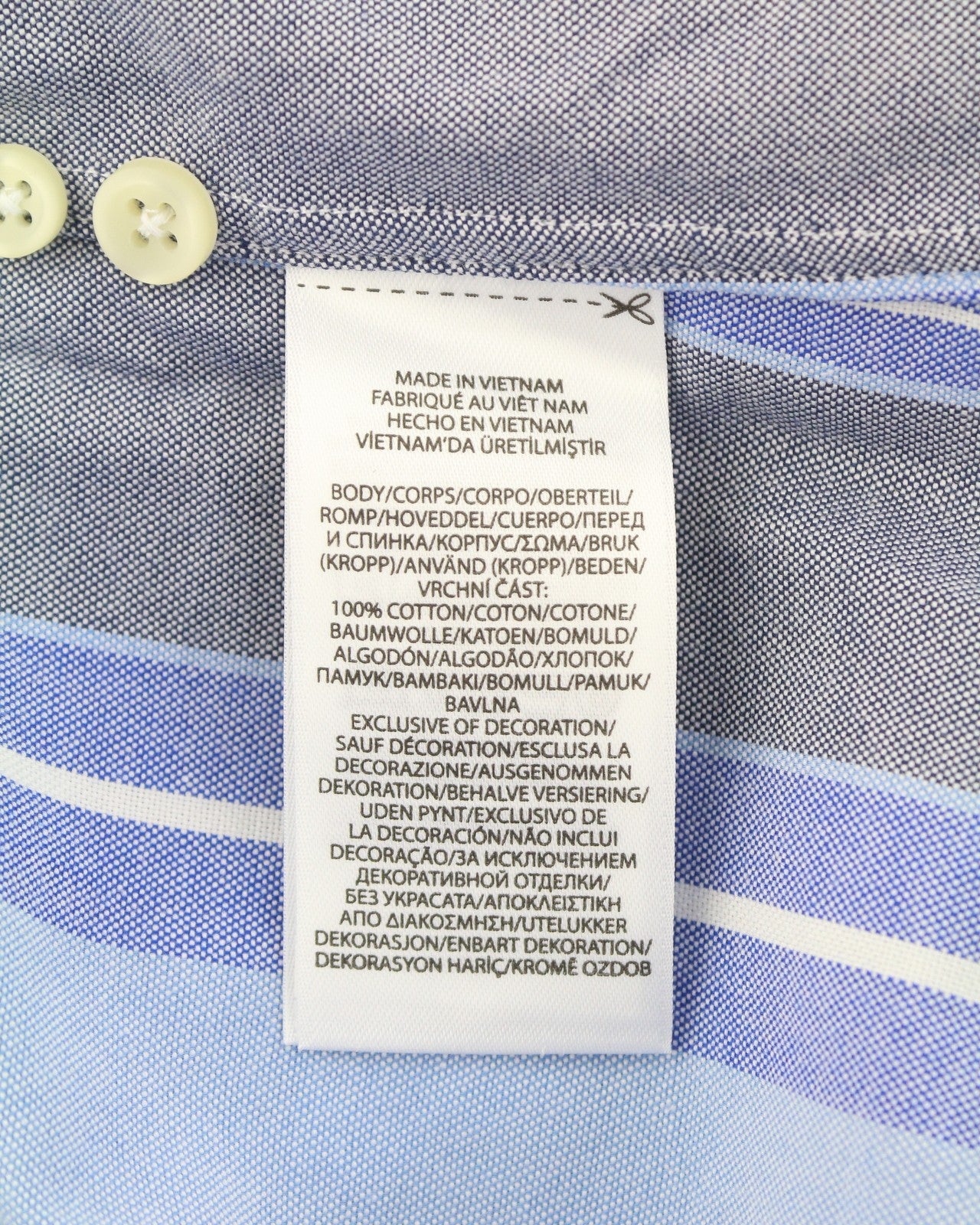 RALPH LAUREN Men Shirt XS Striped Slim Fit Logo Button-Down Collar