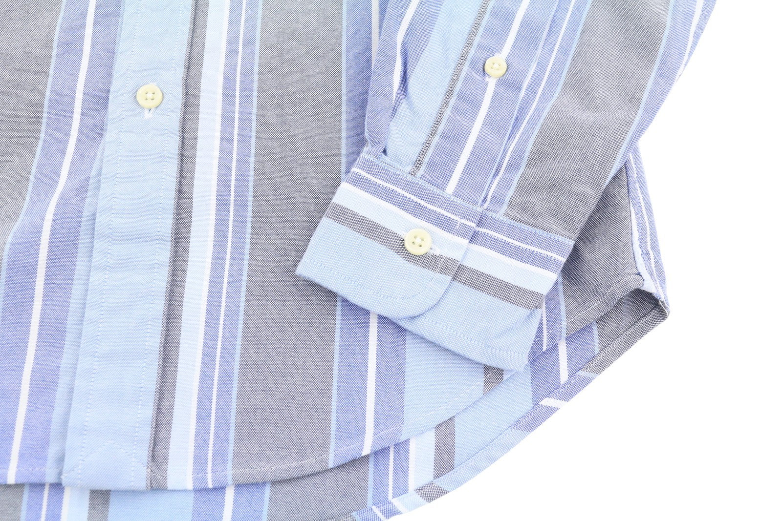 RALPH LAUREN Men Shirt XS Striped Slim Fit Logo Button-Down Collar
