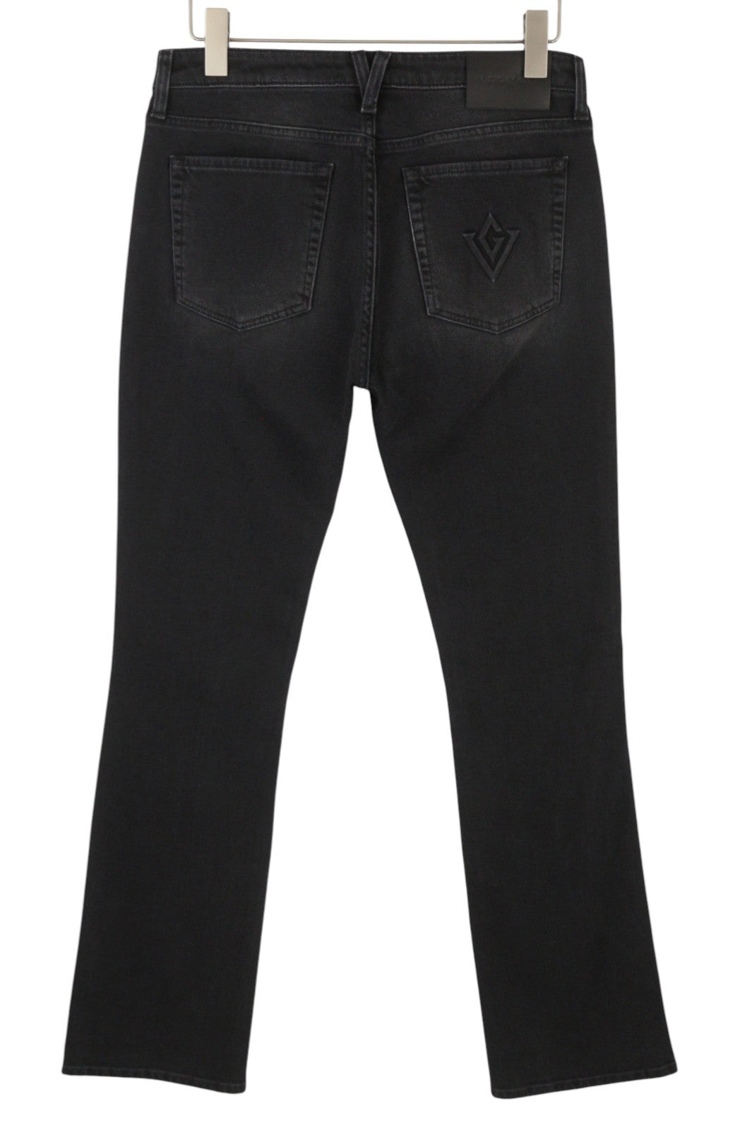 VICTORY GATE Women Jeans W28 Black Faded Flared Fit Zip Fly Denim