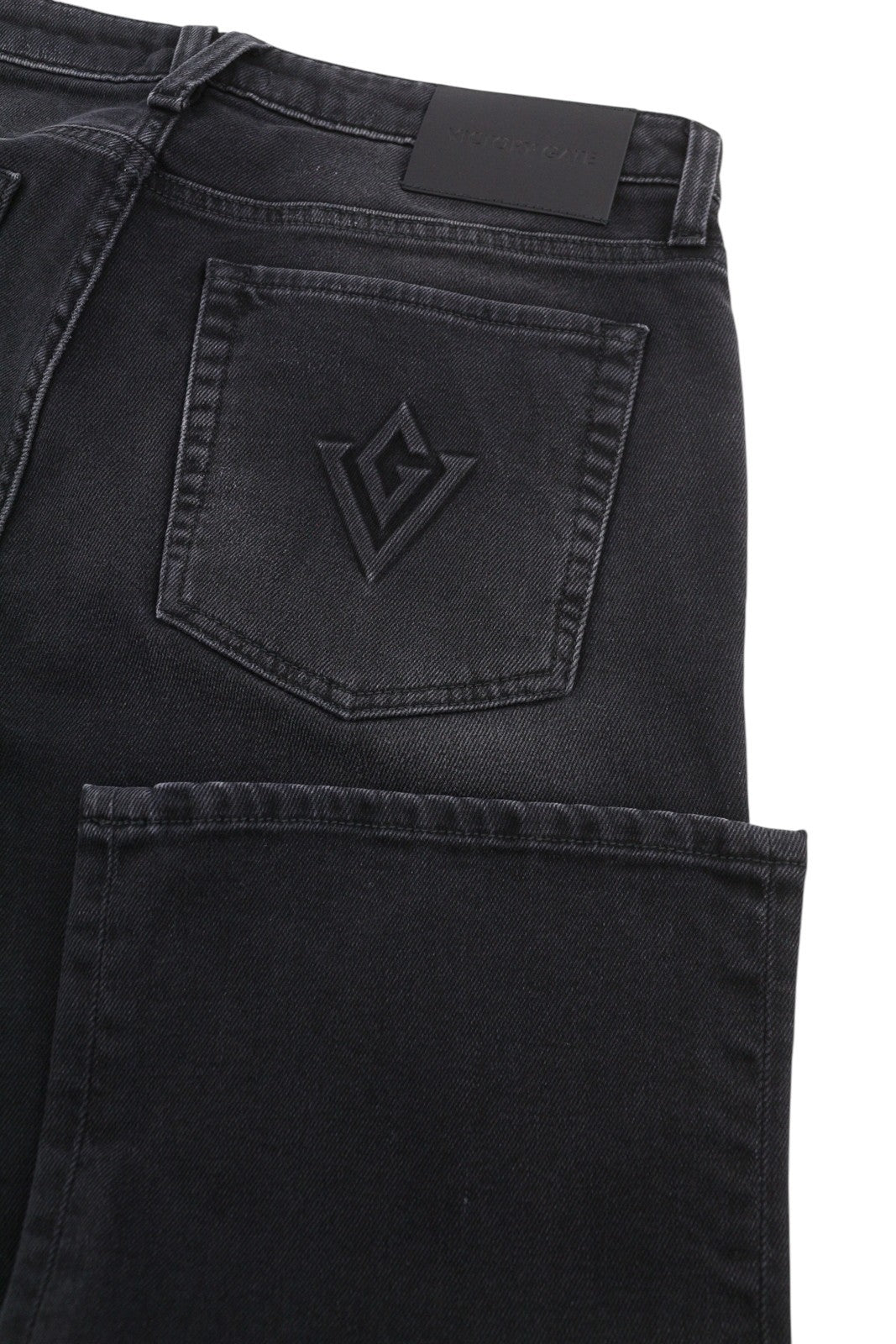 VICTORY GATE Women Jeans W28 Black Faded Flared Fit Zip Fly Denim