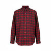 Red Cotton Button-Up
