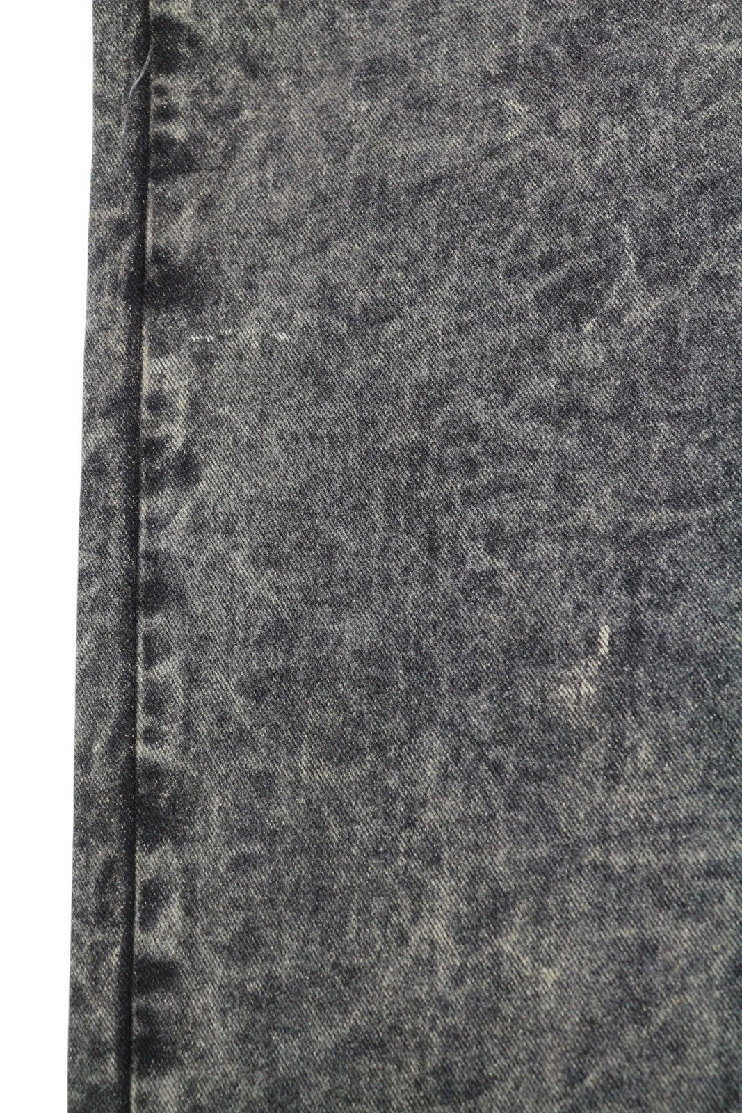 KHRISJOY moteriški džinsai W27 pilki, išblukinti, skalbti, tiesaus kirpimo, aukštu juosmeniu, užtrauktuku. 