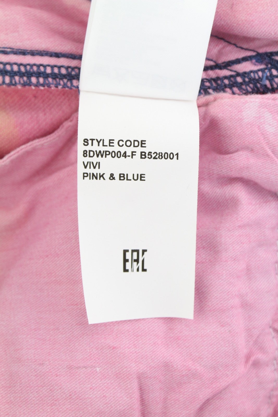 DARKPARK Vivi Cargo Denim moteriški džinsai 25 PB rožinės ir mėlynos spalvos plačių klešnių, laisvo kirpimo 