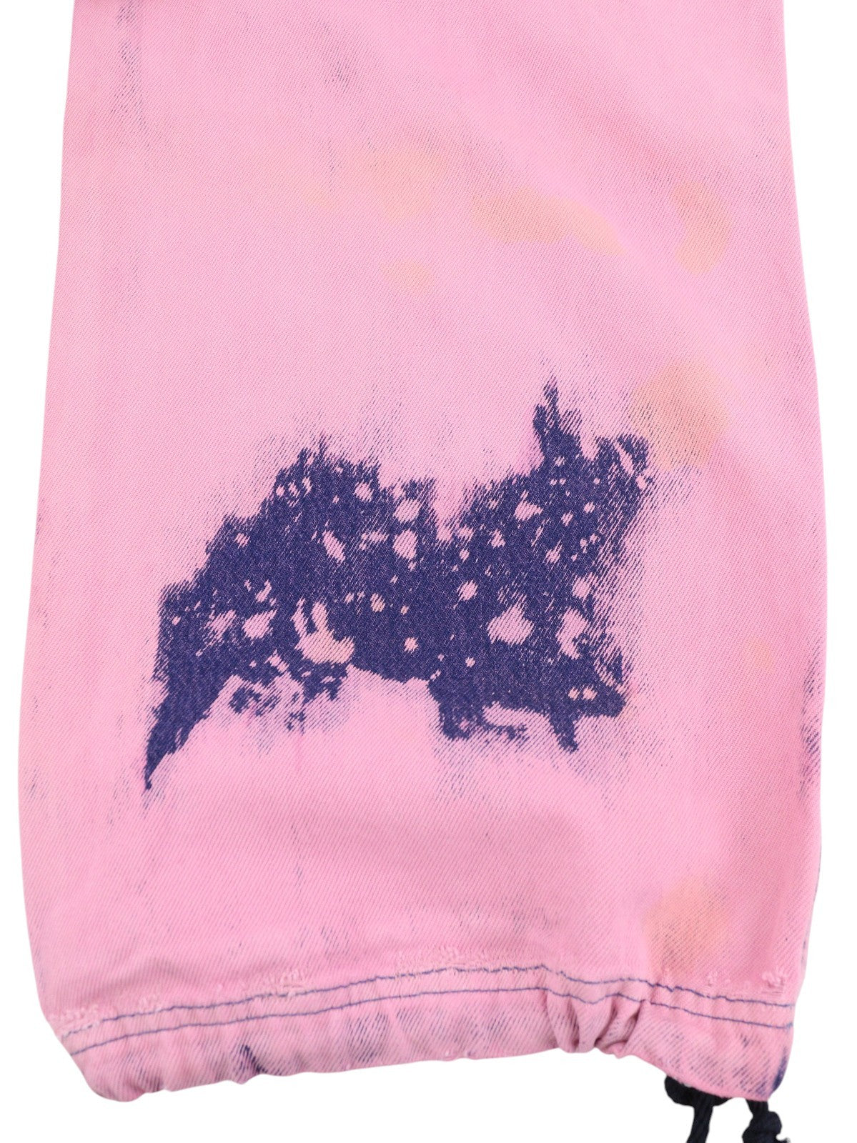 DARKPARK Vivi Cargo Denim moteriški džinsai 25 PB rožinės ir mėlynos spalvos plačių klešnių, laisvo kirpimo 