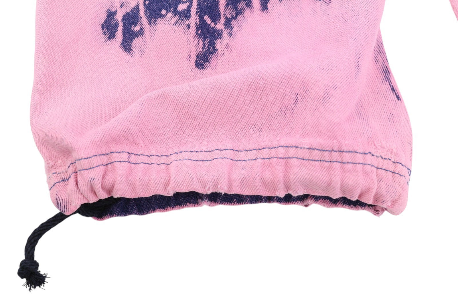 DARKPARK Vivi Cargo Denim moteriški džinsai 25 PB rožinės ir mėlynos spalvos plačių klešnių, laisvo kirpimo 