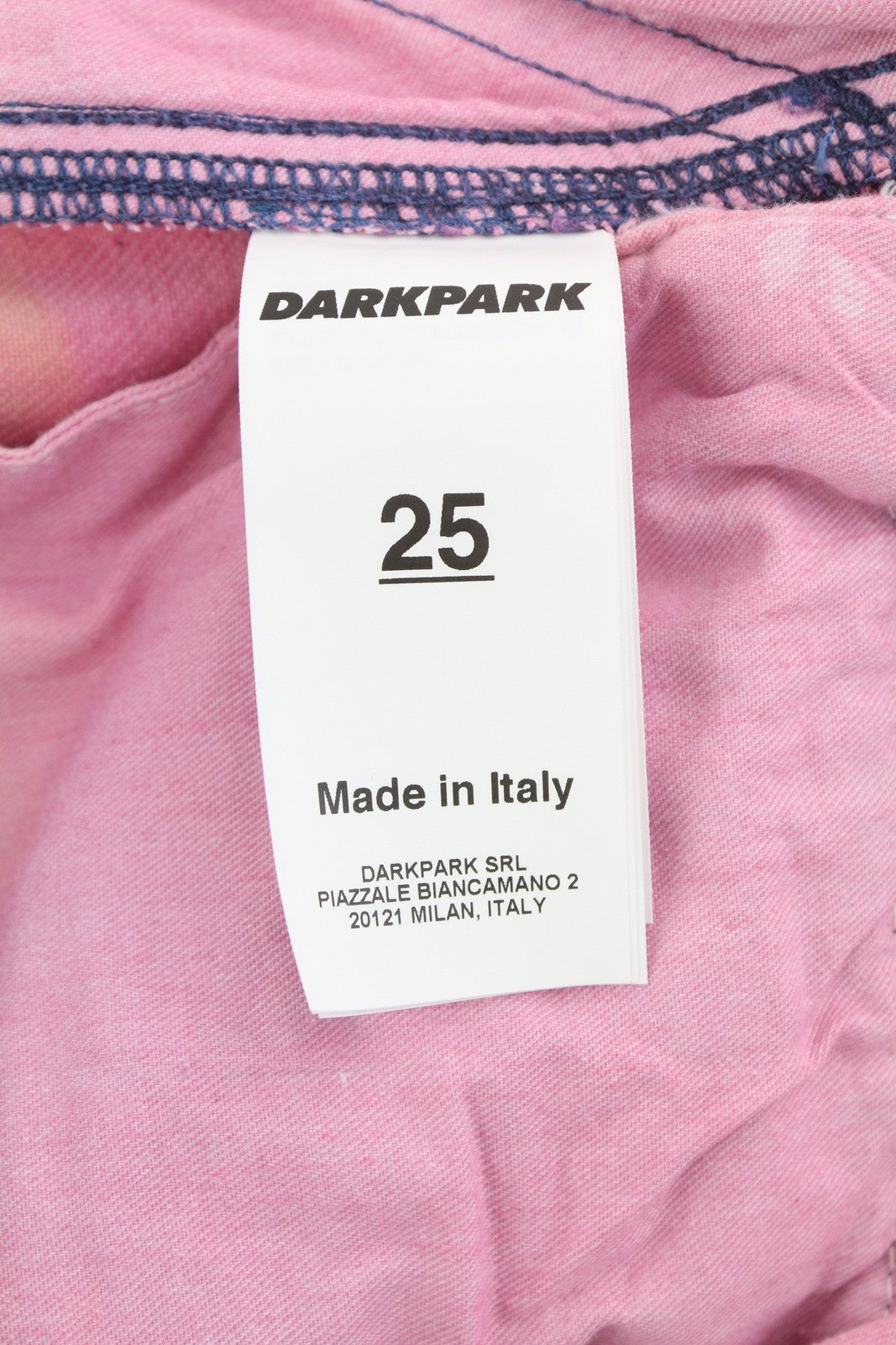 DARKPARK Vivi Cargo Denim moteriški džinsai 25 PB rožinės ir mėlynos spalvos plačių klešnių, laisvo kirpimo 