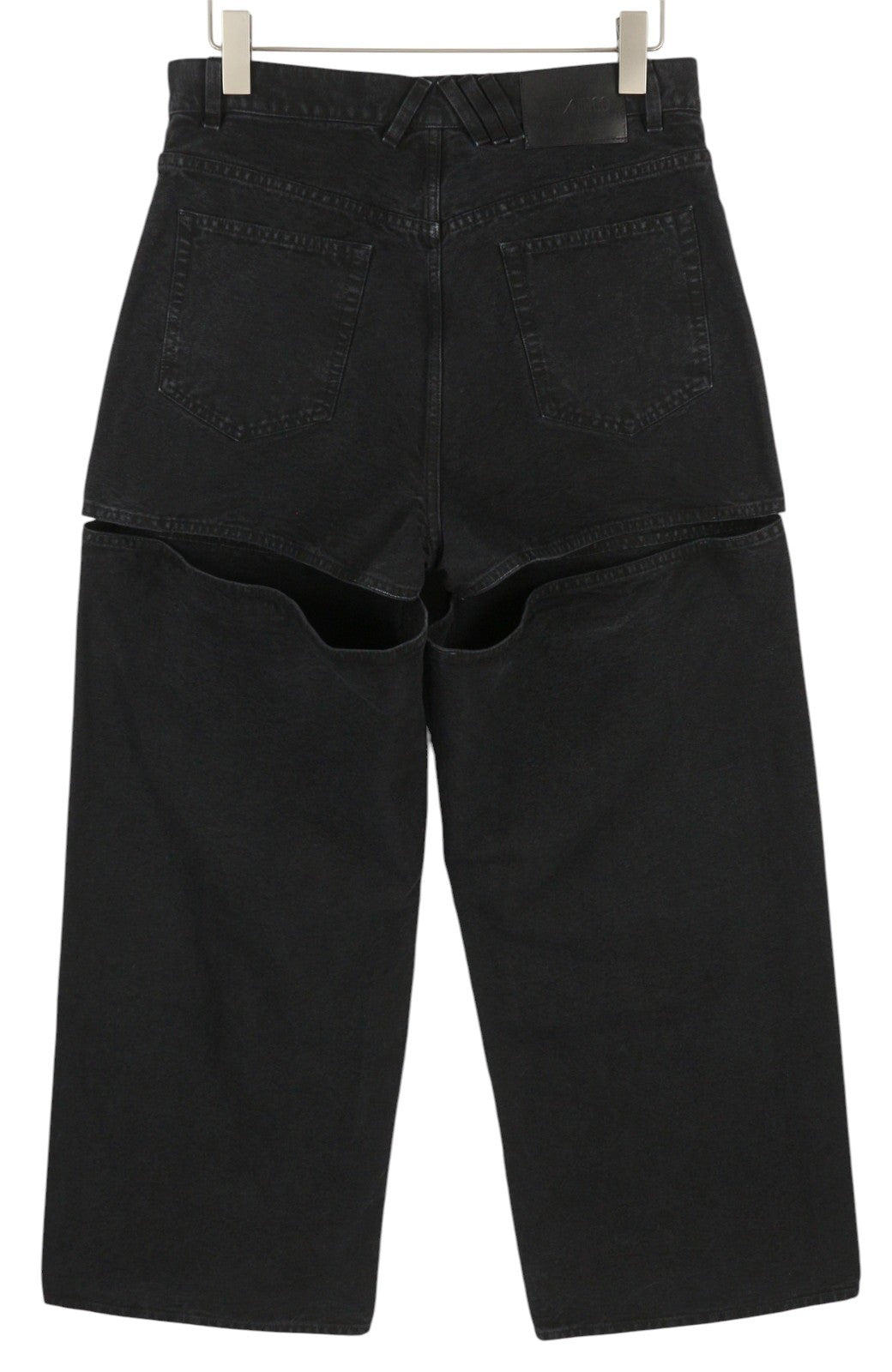 THE ATTICO moteriški džinsai 29 juodi laisvi maišo formos kirpimo džinsai su iškirpte FW25 RRP590 