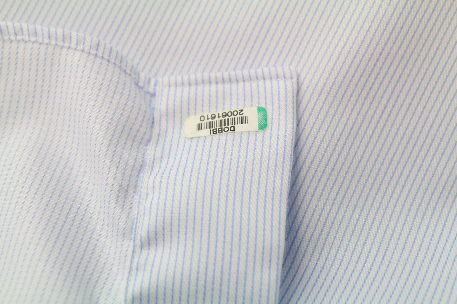 SUITSUPPLY Men's Shirt 42/16 1/2 Extra Slim Blue Striped Pure Cotton Cutaway