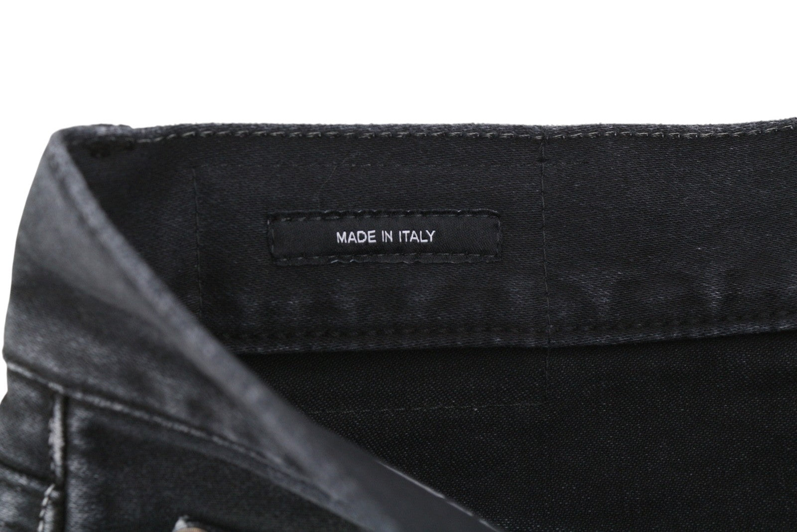 R13 X-BF moteriški džinsai 23 juodi dažyti moleskino trumpinti užtrauktukai FW25 