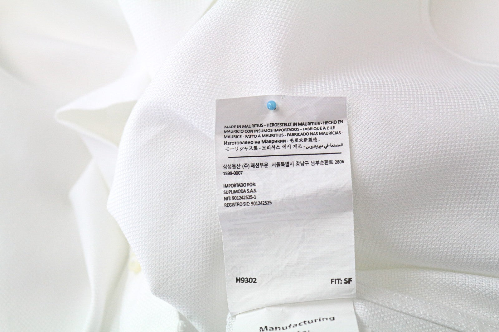 „SUITSUPPLY Traveller“ vyriški marškinėliai, 39/15 1/2, ploni, balti, medvilniniai, ilgomis rankovėmis 