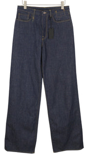 R13 Lisa Baggy moteriški džinsai 27 Bain mėlyni džinsiniai, tiesaus kirpimo, su užtrauktuku ir ilgi. 