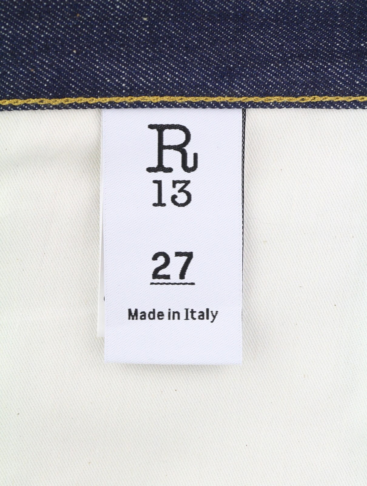 R13 Lisa Baggy moteriški džinsai 27 Bain mėlyni džinsiniai, tiesaus kirpimo, su užtrauktuku ir ilgi. 