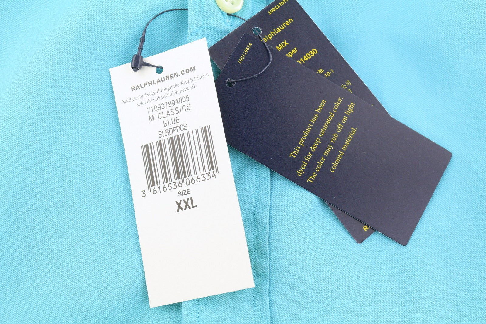 RALPH LAUREN Men Shirt 2XL Blue Slim Fit Featherweight Twill Button-Down RRP150