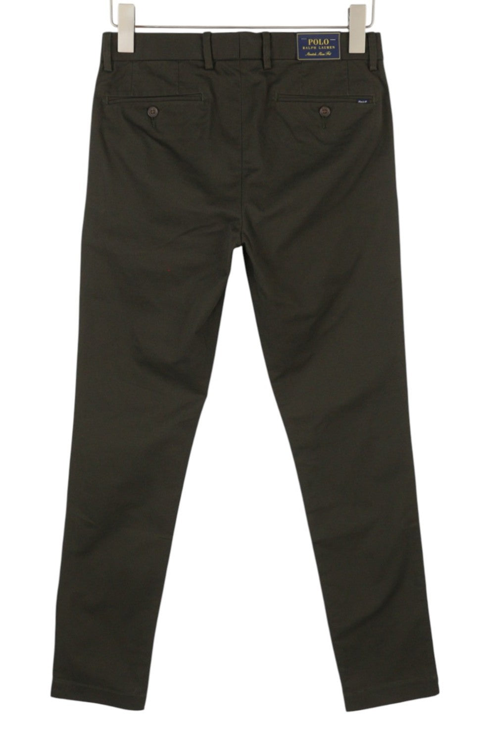 RALPH LAUREN Men Trousers W28/L34 Brown Stretch Slim Chino Low Rise RRP170