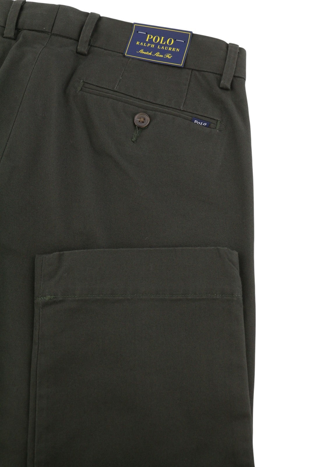 RALPH LAUREN Men Trousers W28/L34 Brown Stretch Slim Chino Low Rise RRP170