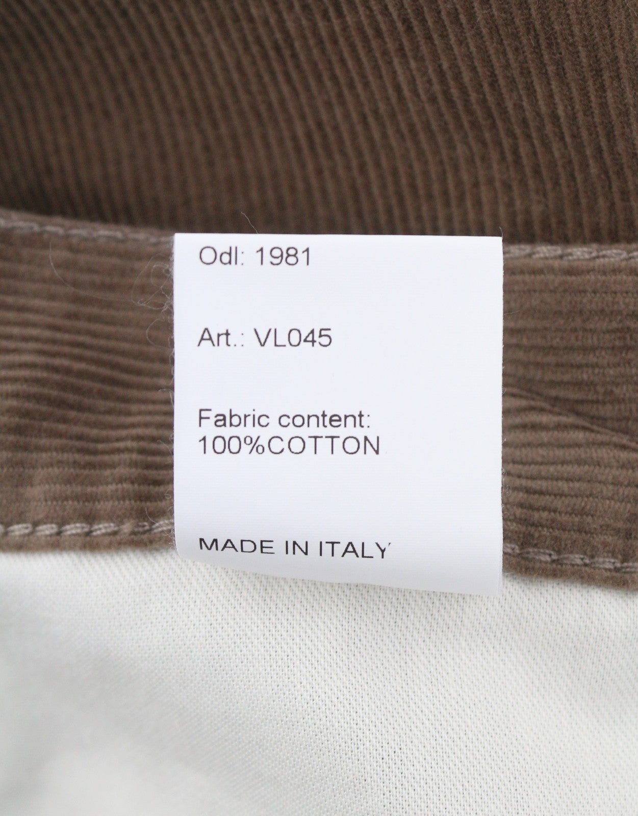 LE PERE Wide Leg Men Trousers W36 Tan Corduroy Button Fly FW25/26