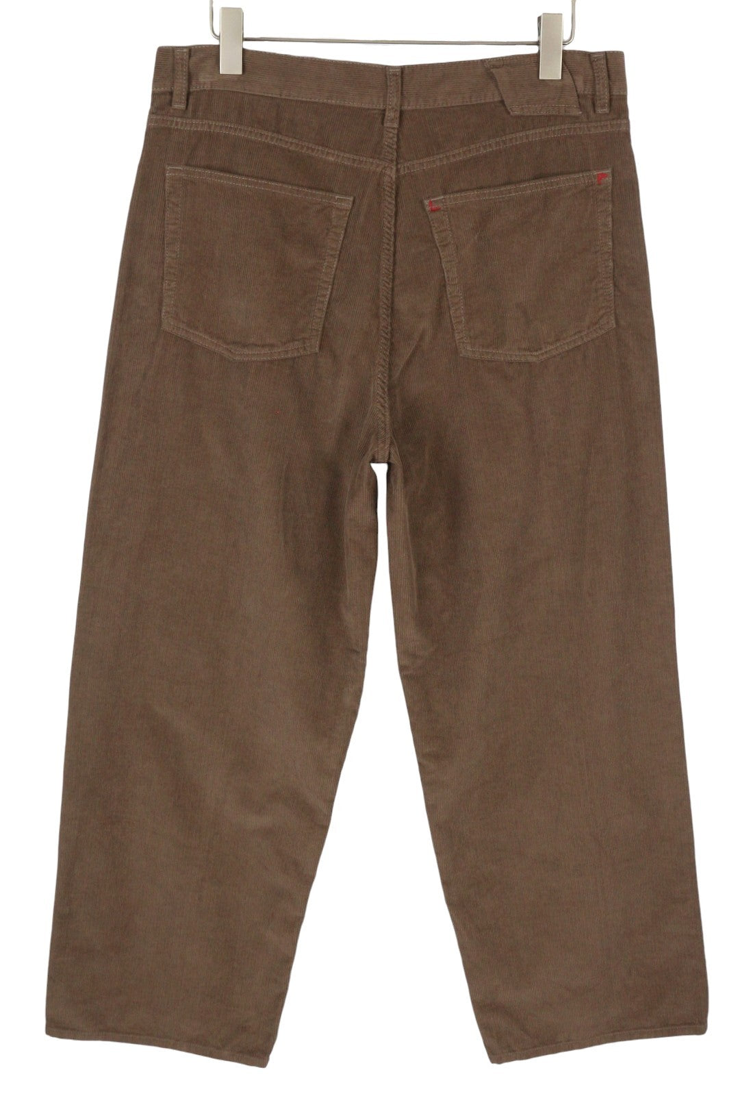 LE PERE Wide Leg Men Trousers W36 Tan Corduroy Button Fly FW25/26