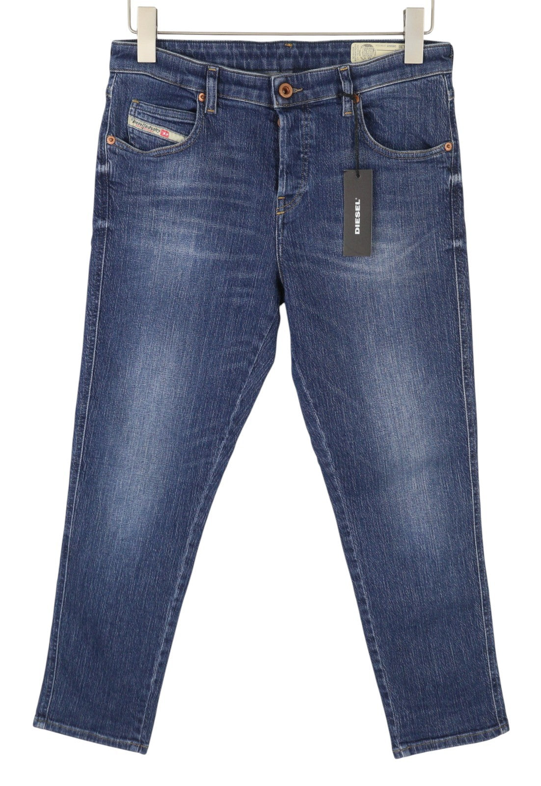 DIESEL Babhila 089AH Women Trousers W29/L30 Blue Washed Stretch Slim Skinny