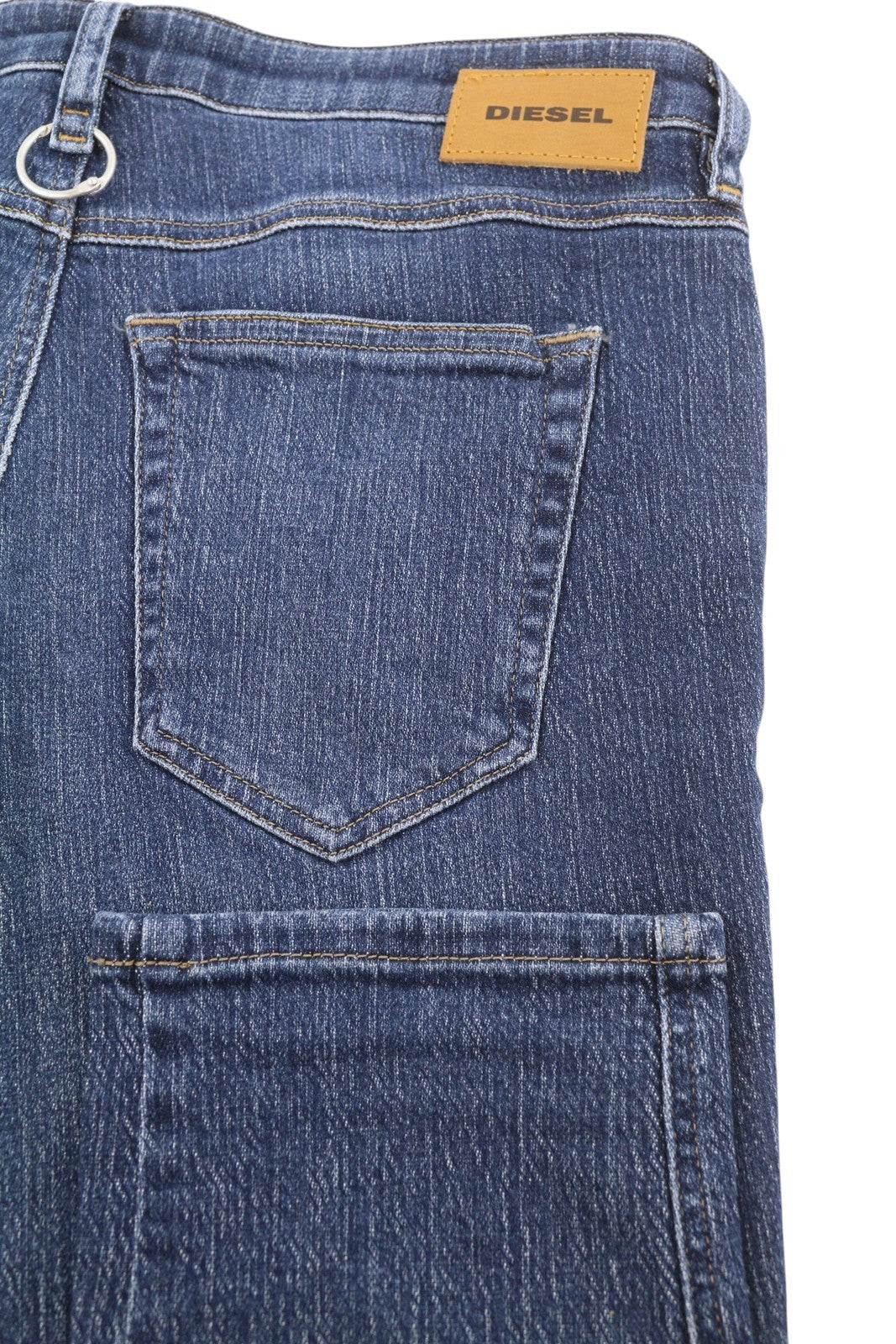 DIESEL Babhila 089AH Women Trousers W29/L30 Blue Washed Stretch Slim Skinny