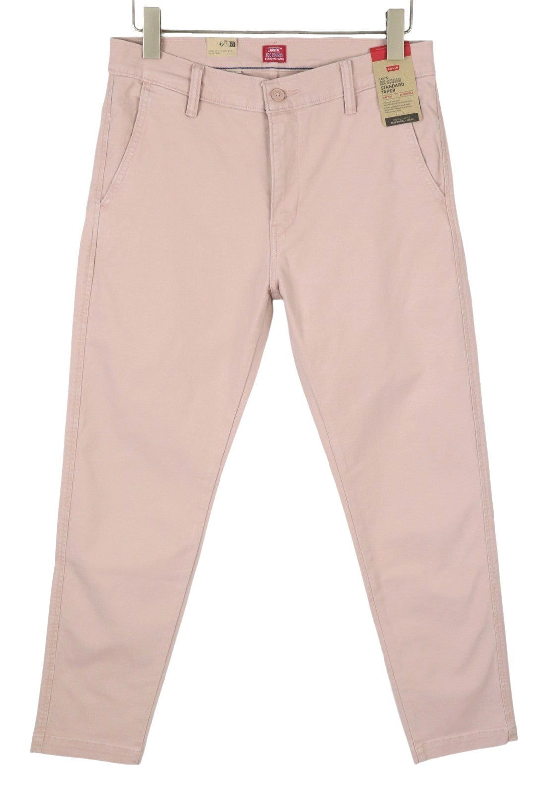 LEVI'S XX Chino Men Trousers W31/L32 Pink Tapered Stretch Extensible