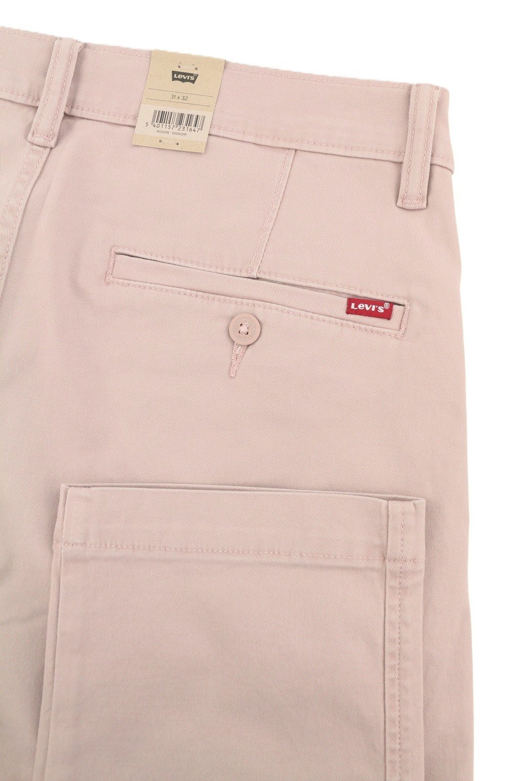 LEVI'S XX Chino Men Trousers W31/L32 Pink Tapered Stretch Extensible