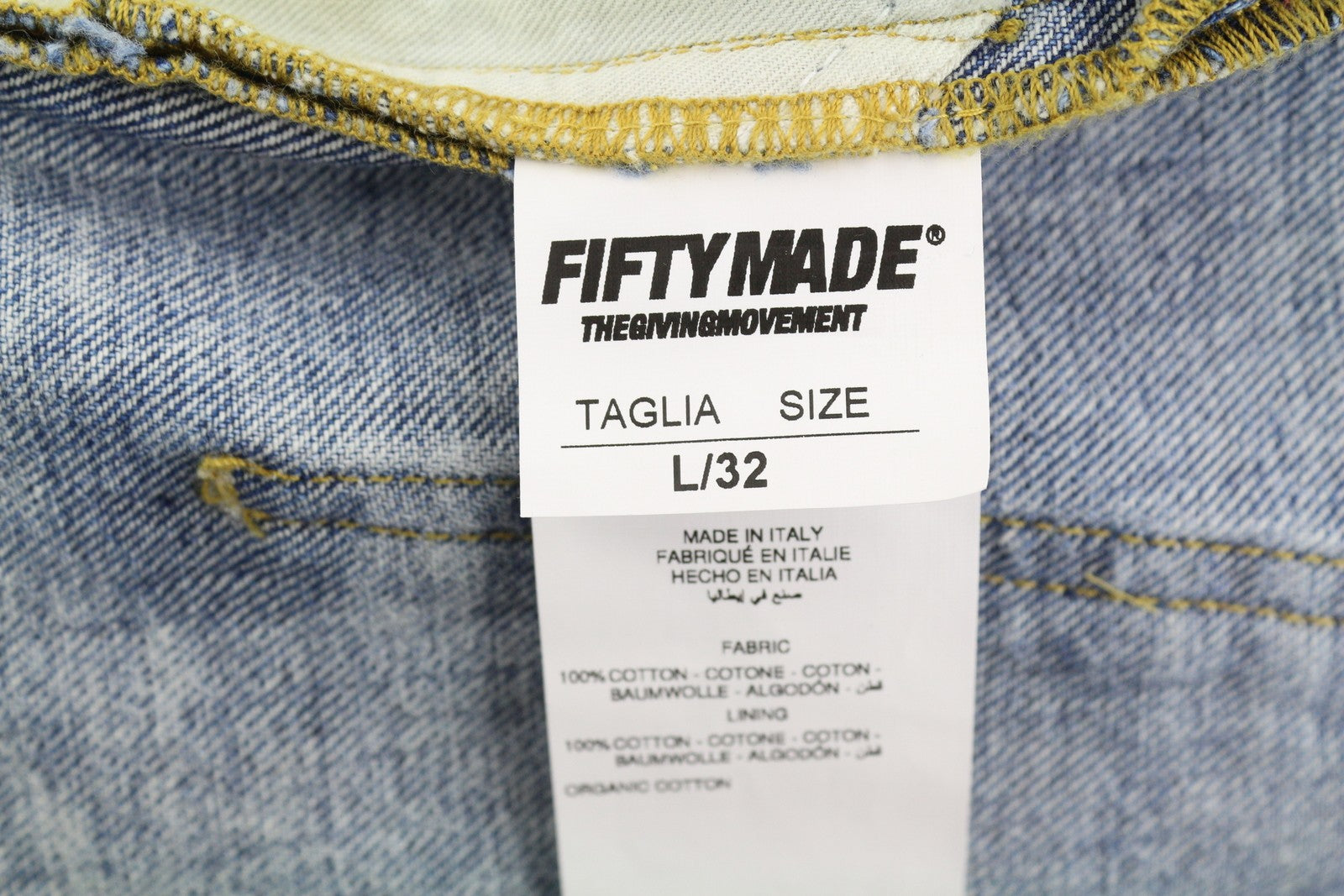 THE GIVING MOVEMENT Fifty Made Women Jeans W32 Blue Distress Limited Edition