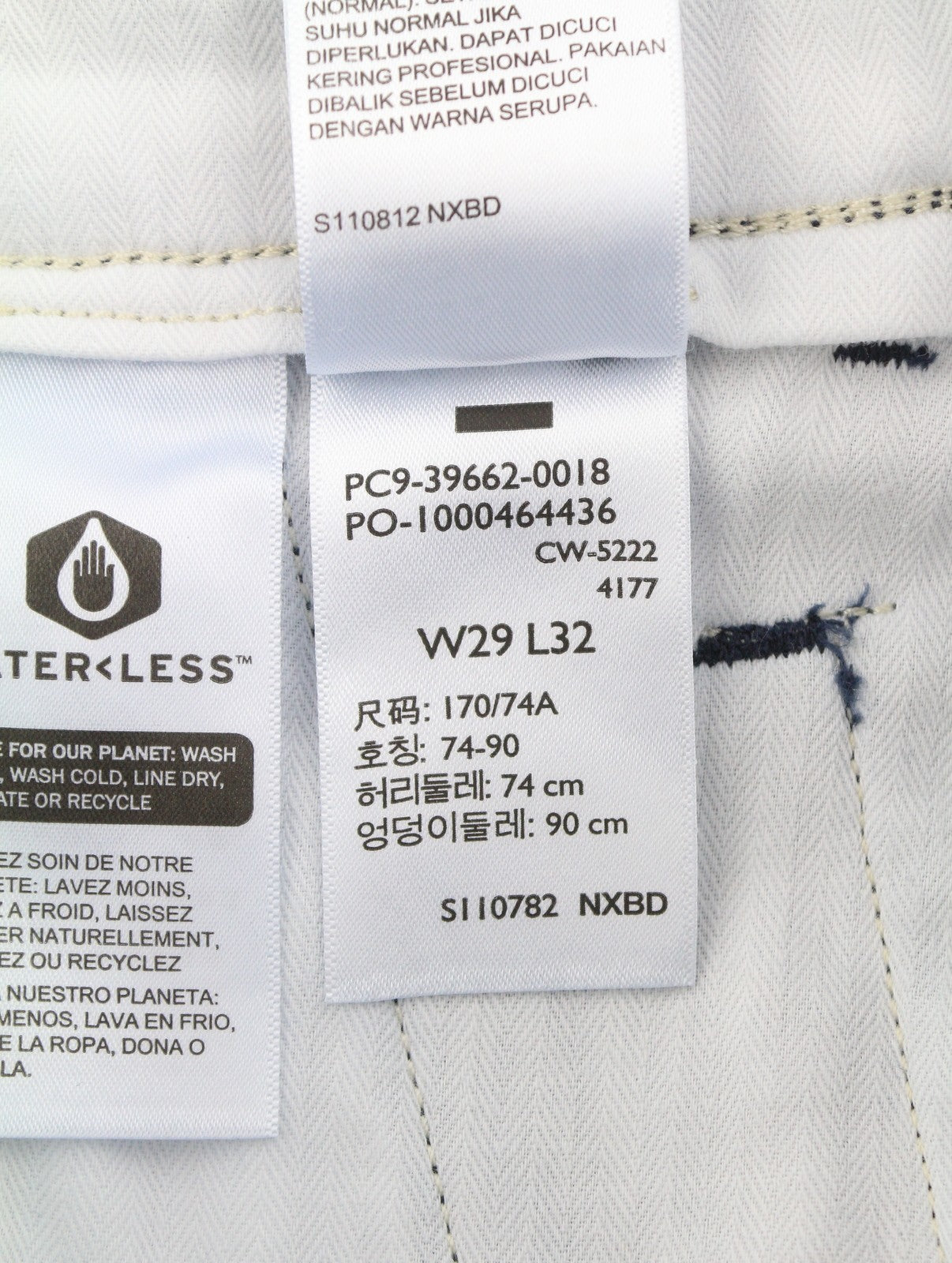 LEVI'S XX Chino Men Trousers W29/L32 Dark Blue Big E Stretch Straight Zip Fly
