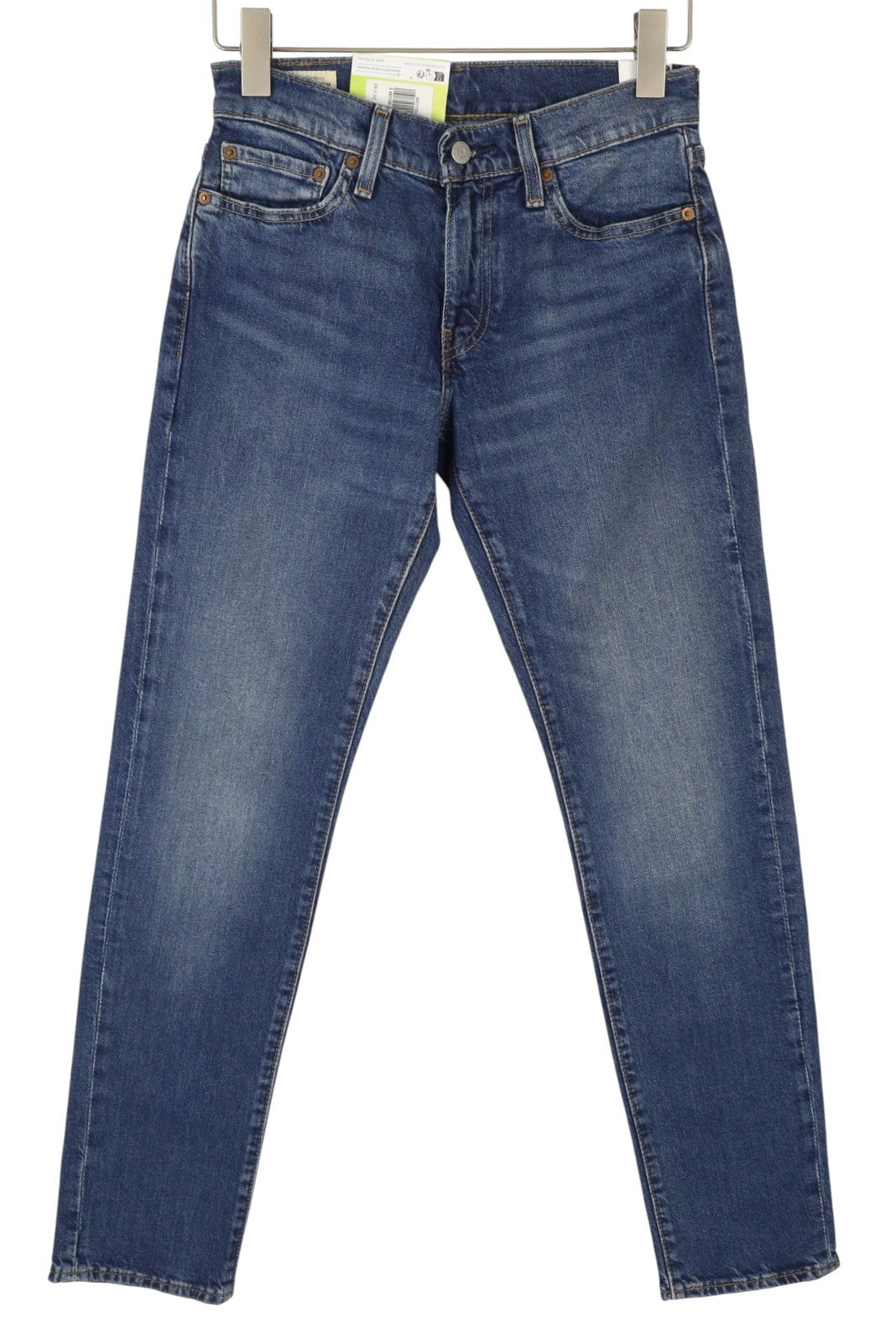 LEVI'S 511 Men Jeans W28/L32 Premium Big E Slim Flex Stretch Zip Blue Faded