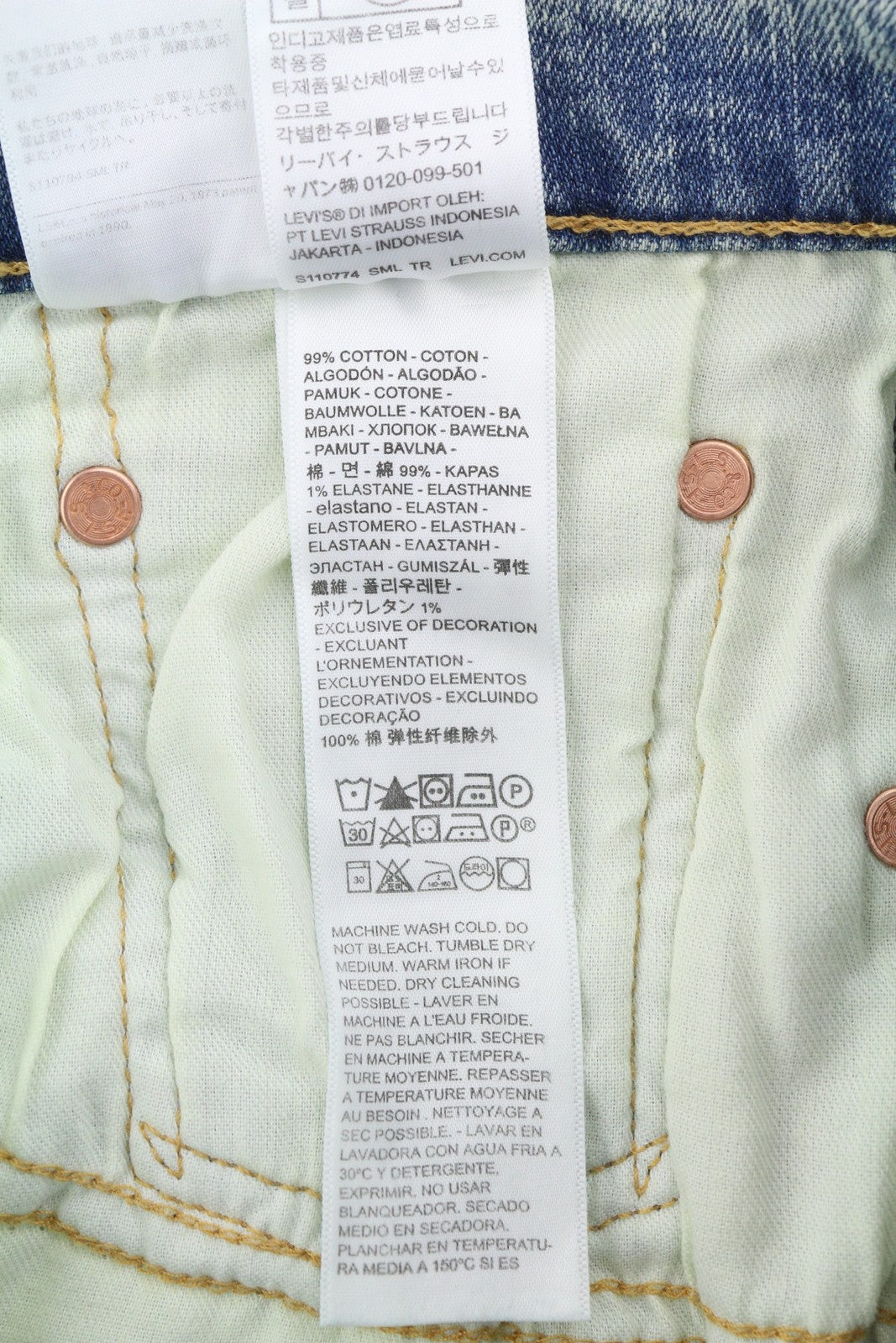 LEVI'S 512 Men Jeans W31/L34 Slim Taper Stretch Zip Fly Washed Blue