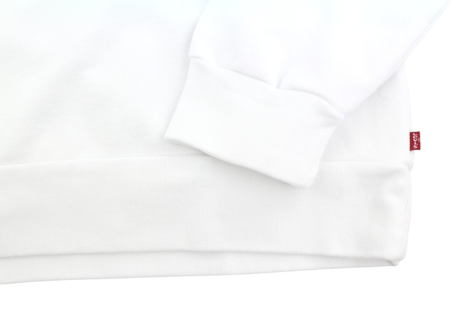 LEVI'S Standard Fit Men Sweatshirt M White Crew Collar Graphic Logo Pull On