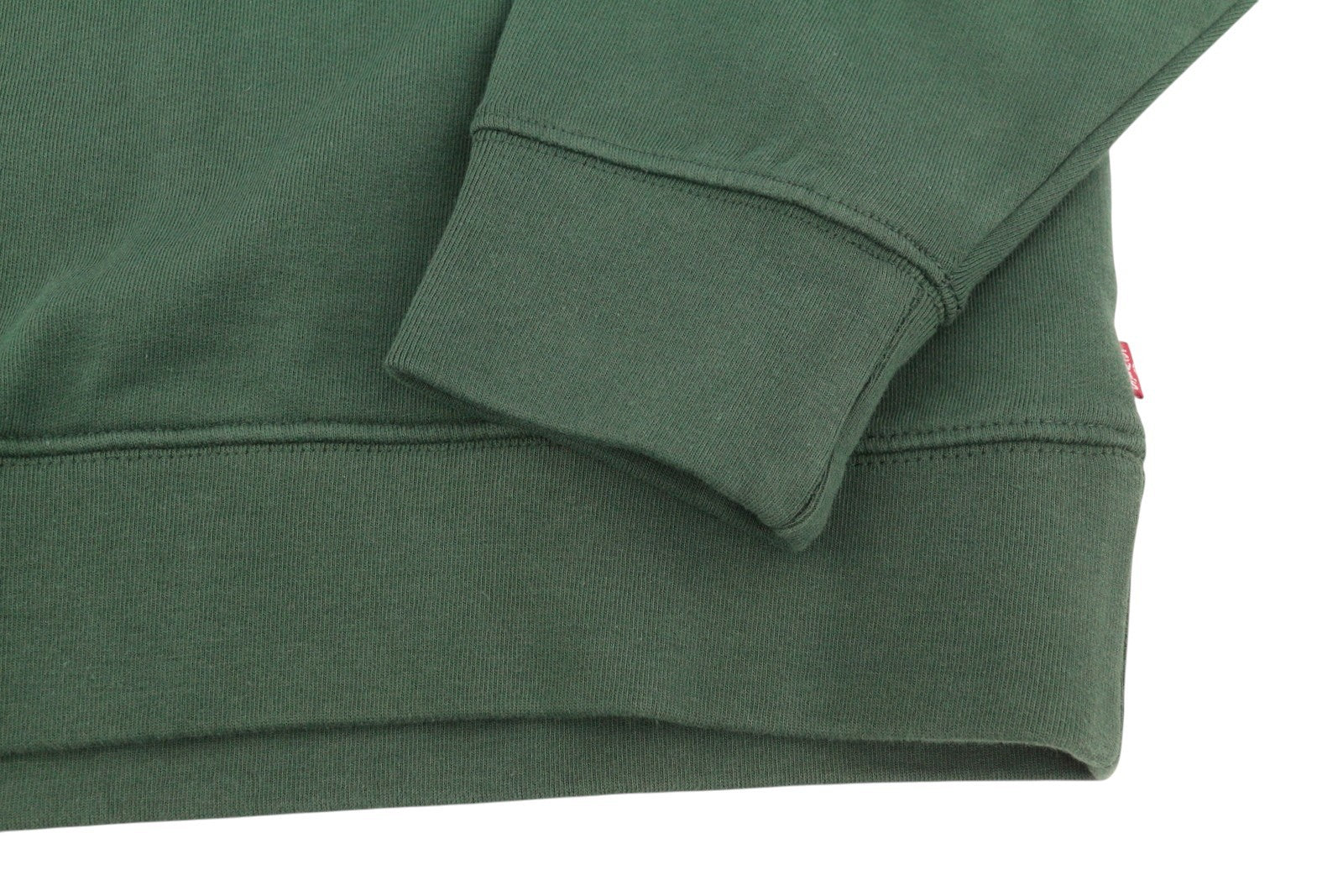 LEVI'S Relaxed Fit Men Hoodie S Green Embroidered Logo Kangaroo Pull On