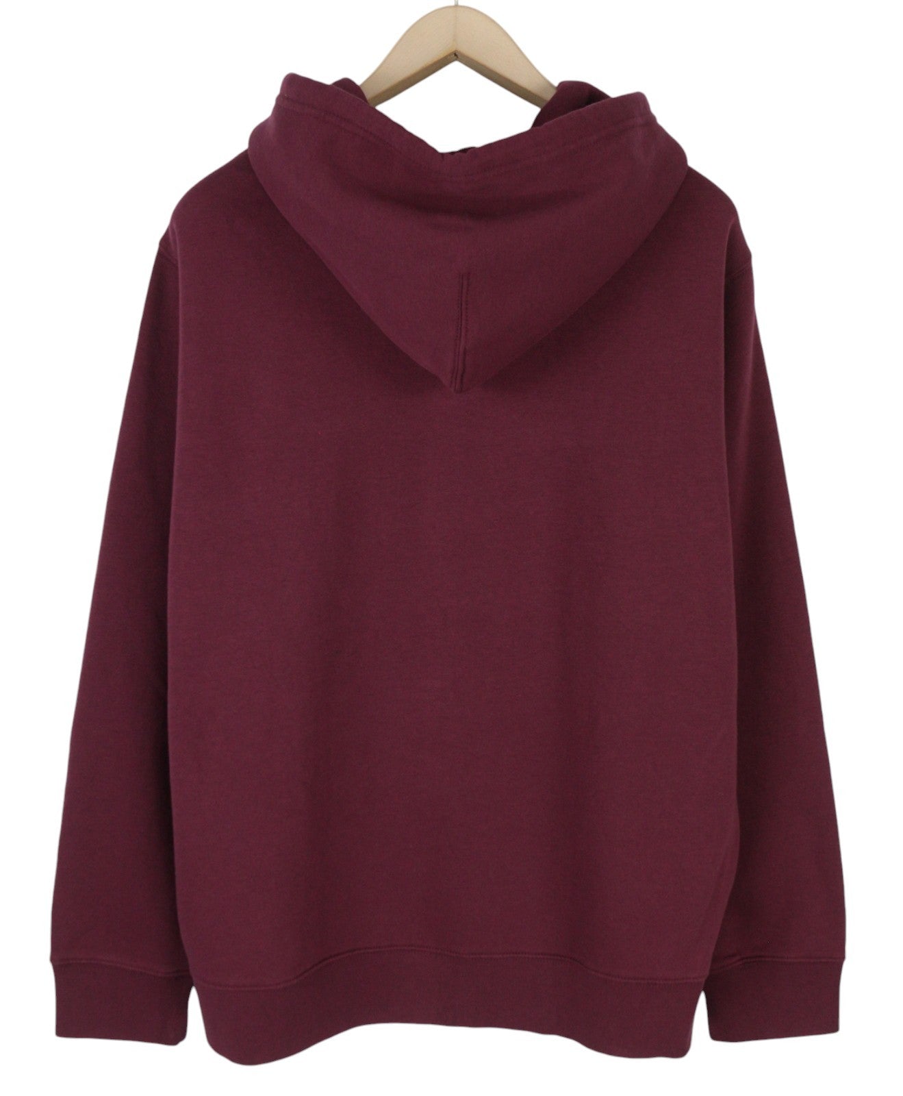 LEVI'S Standard Fit Men Hoodie XL Burgundy Full Zip Patch Logo Hooded