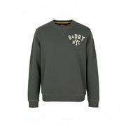 SUPERDRY Vintage Athletic Men Sweatshirt M Grey Front Logo Cotton Pull On