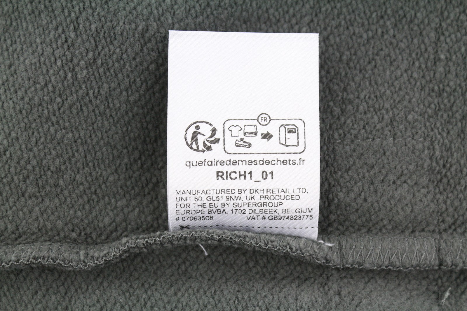 SUPERDRY Vintage Athletic Men Sweatshirt M Grey Front Logo Cotton Pull On