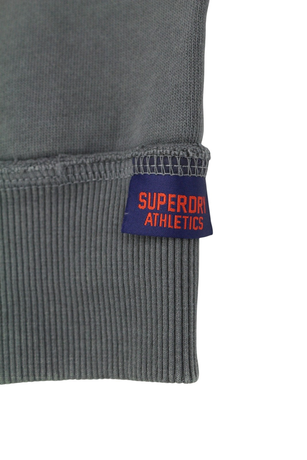SUPERDRY Vintage Athletic Men Sweatshirt M Grey Front Logo Cotton Pull On