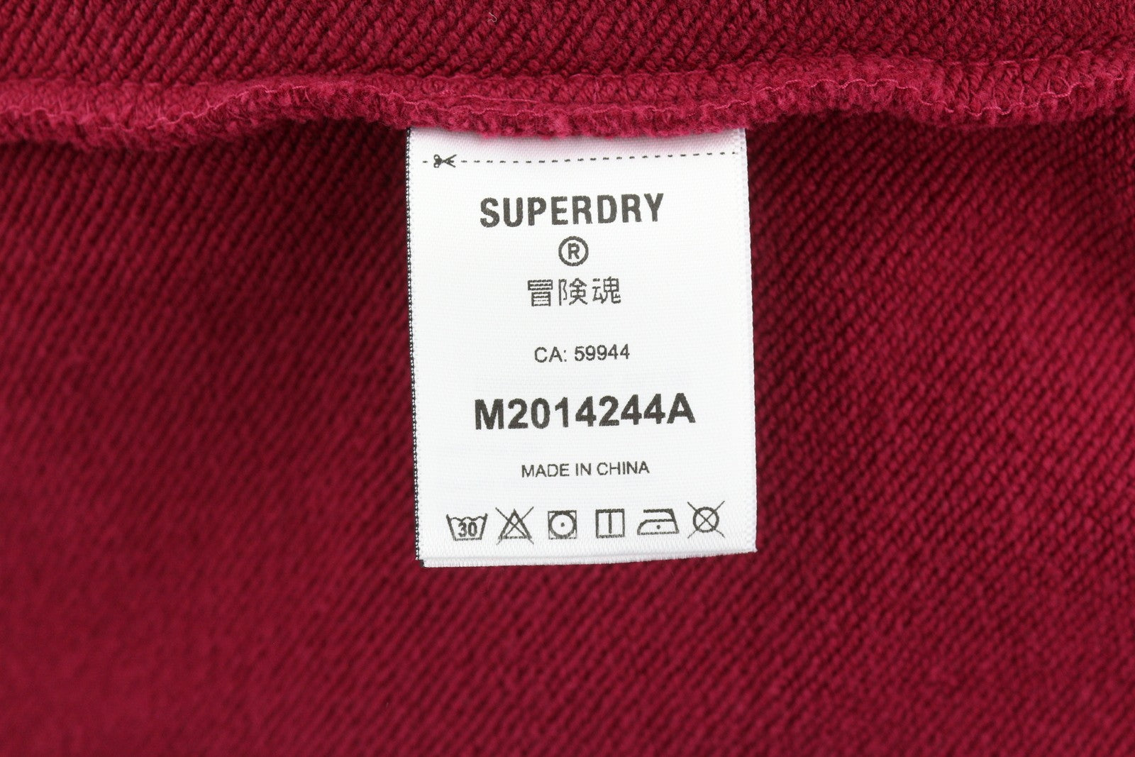 SUPERDRY Lo-Fi Outdoors Relaxed Men Hoodie M Red Washed Kangaroo Pull On