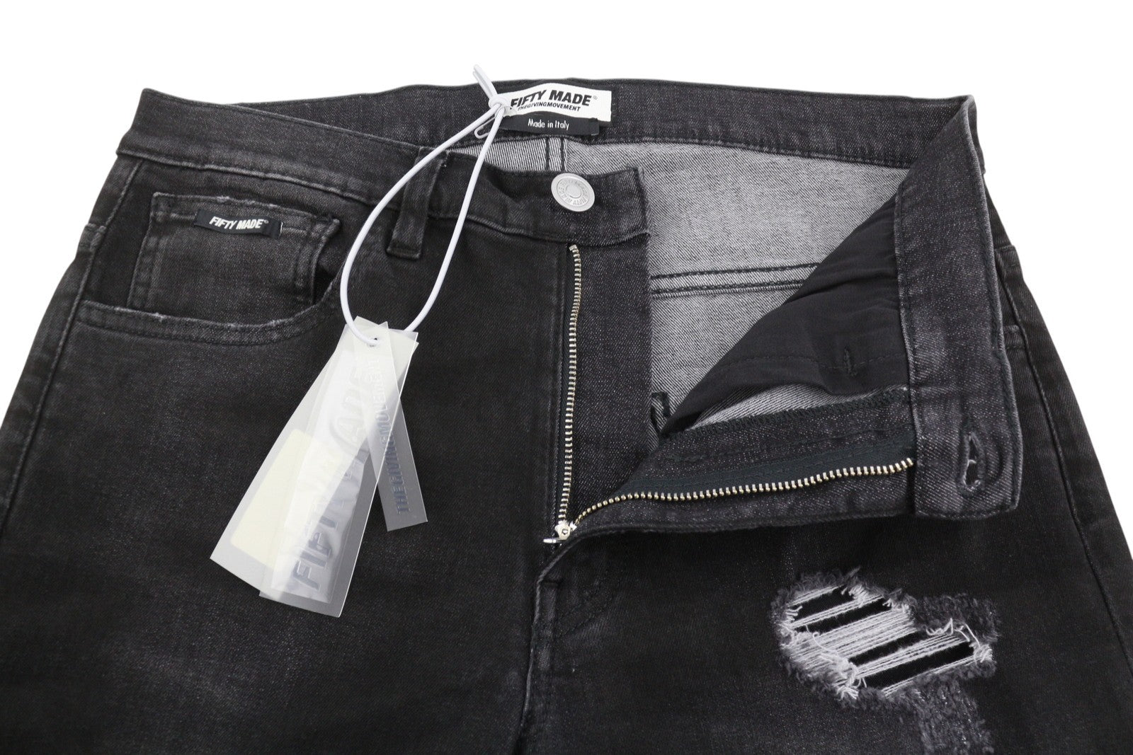 THE GIVING MOVEMENT Fifty Made Men Jeans W32 Distress Skinny Limited Edition