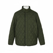 SUPERDRY Quilted Estate Men Jacket M Green Insulated High Neck Lightweight