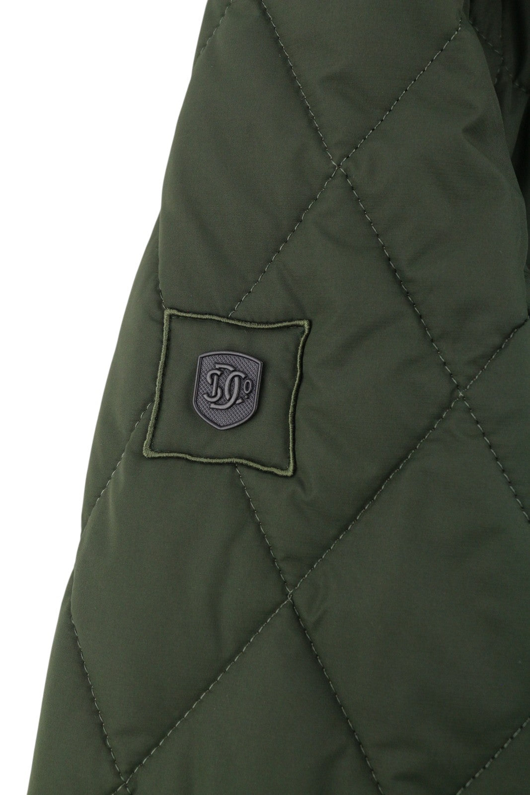 SUPERDRY Quilted Estate Men Jacket M Green Insulated High Neck Lightweight