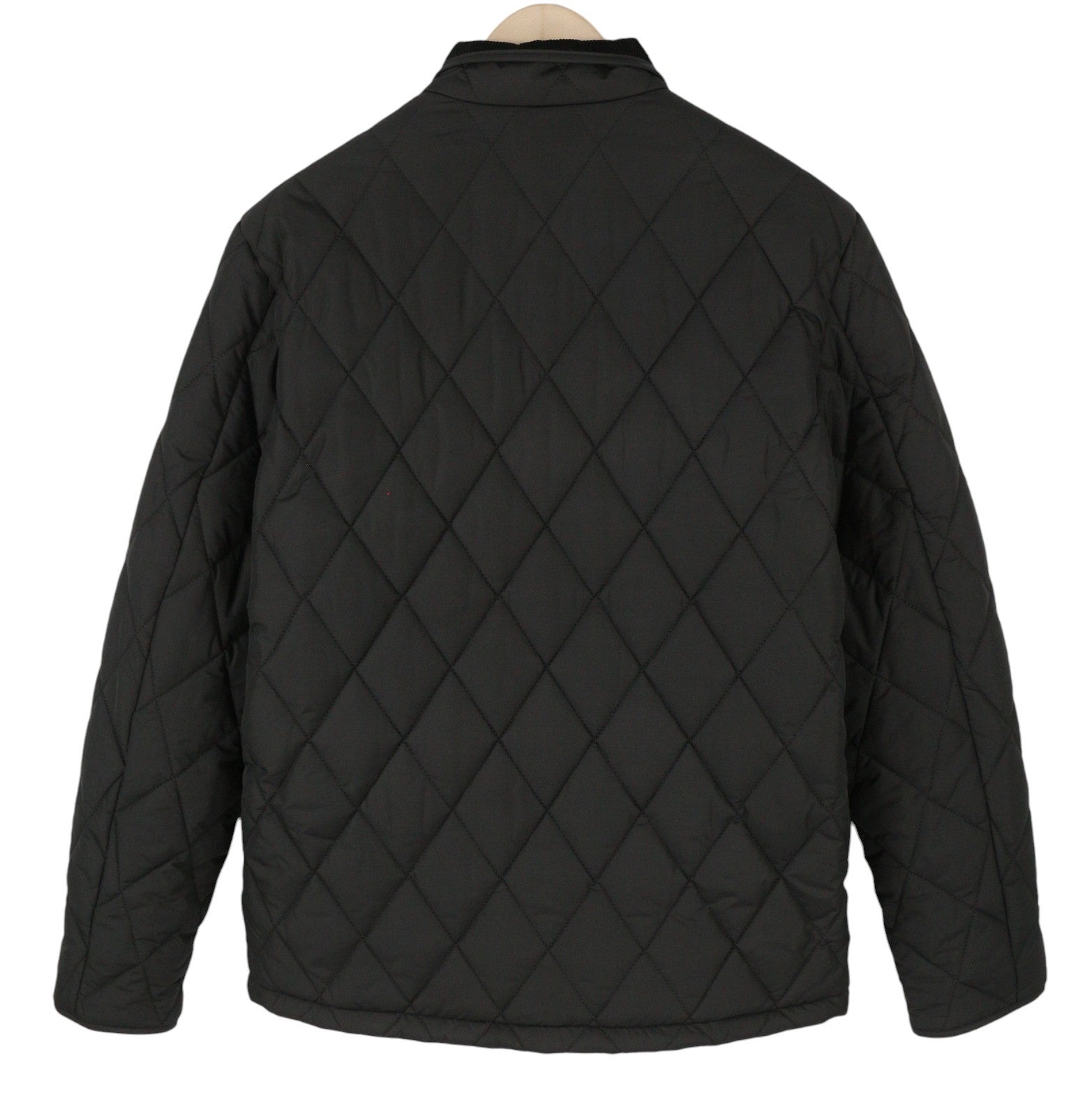 SUPERDRY Quilted Estate Country Men Jacket M Black Lightweight Snap Buttons