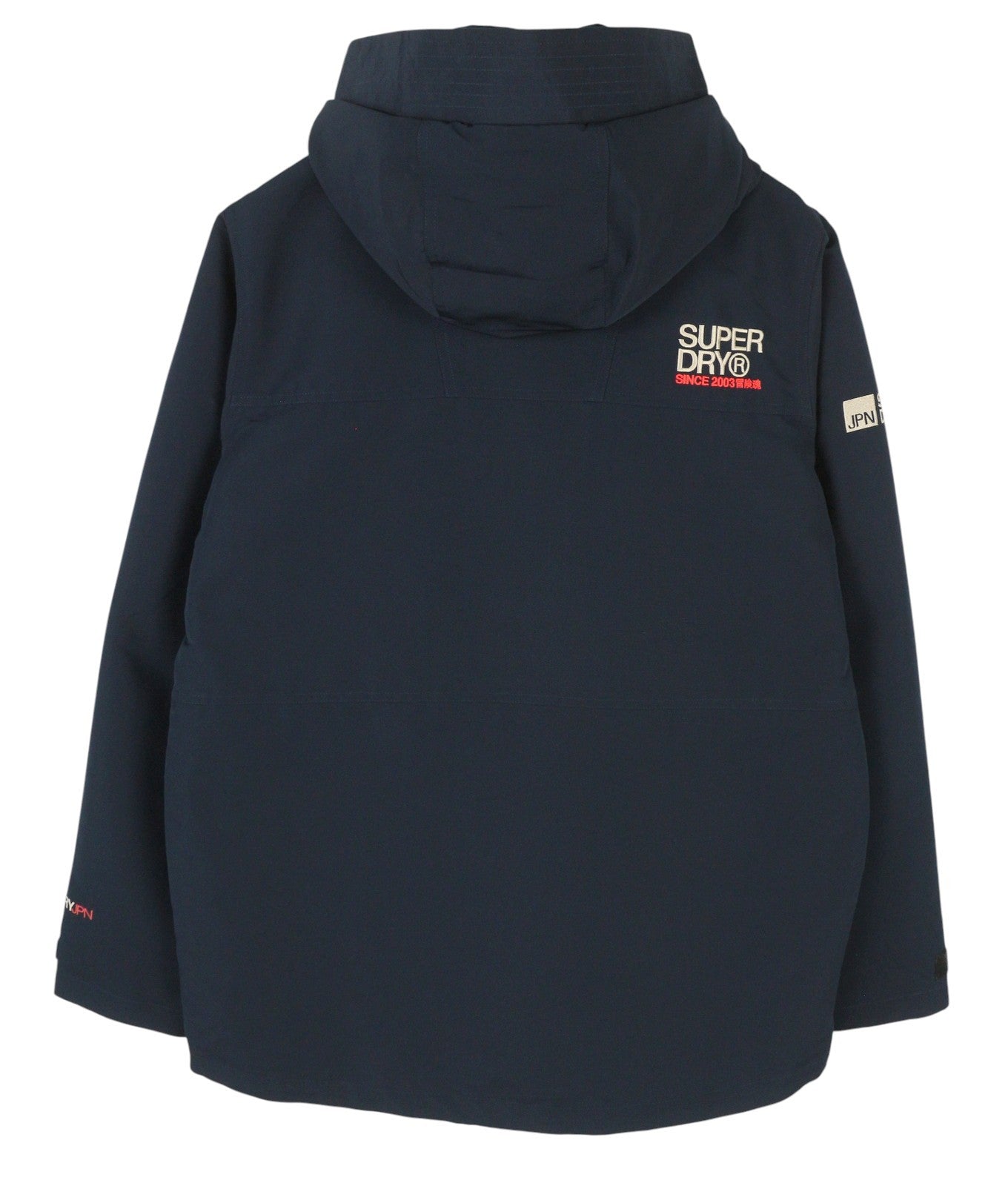 SUPERDRY Hood Timate Emb Men Windbreaker Jacket M Blue Full Zip Lightweight