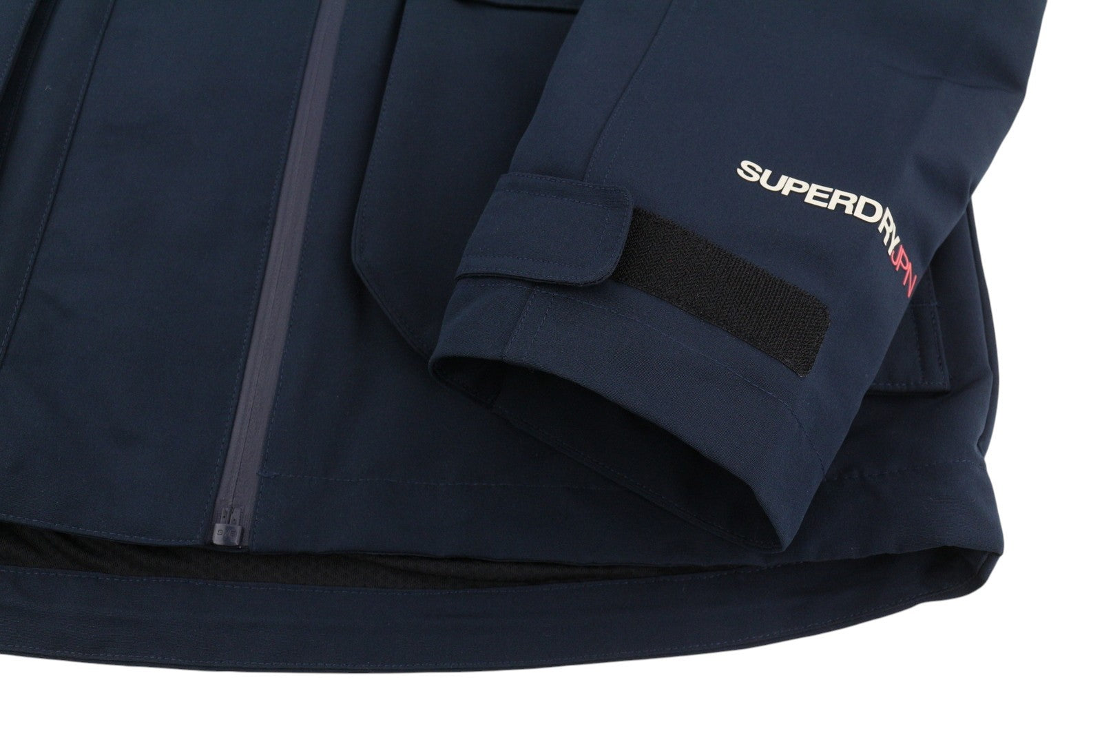 SUPERDRY Hood Timate Emb Men Windbreaker Jacket M Blue Full Zip Lightweight