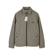 WOOLRICH Sherpa Timber Check Overshirt Men Jacket L Brown Wool Blend RRP515