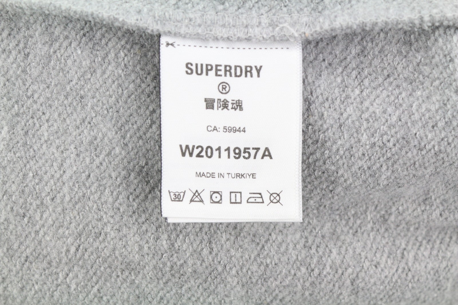 SUPERDRY Tonal VL Graphic Women Hoodie EU38 Grey Melange Kangaroo Pull On