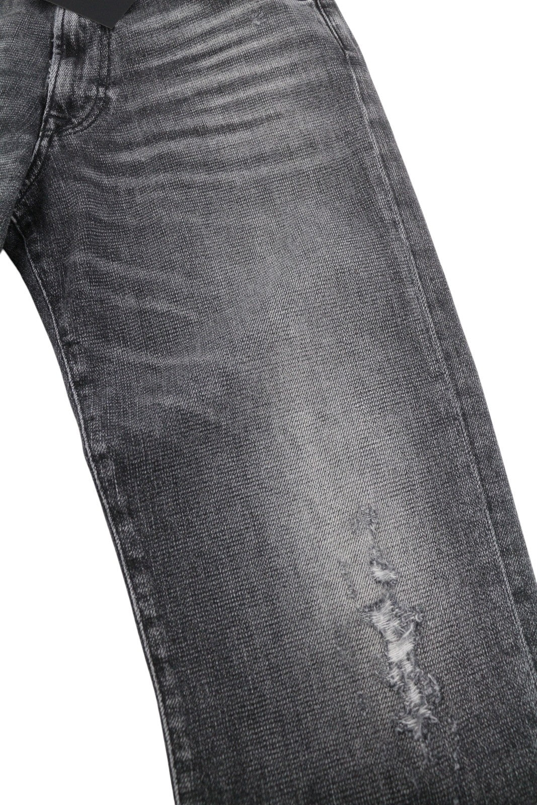 R13 Boyfriend Women Jeans 27 Vintage Grey Faded Distress Cropped PS26 RRP595