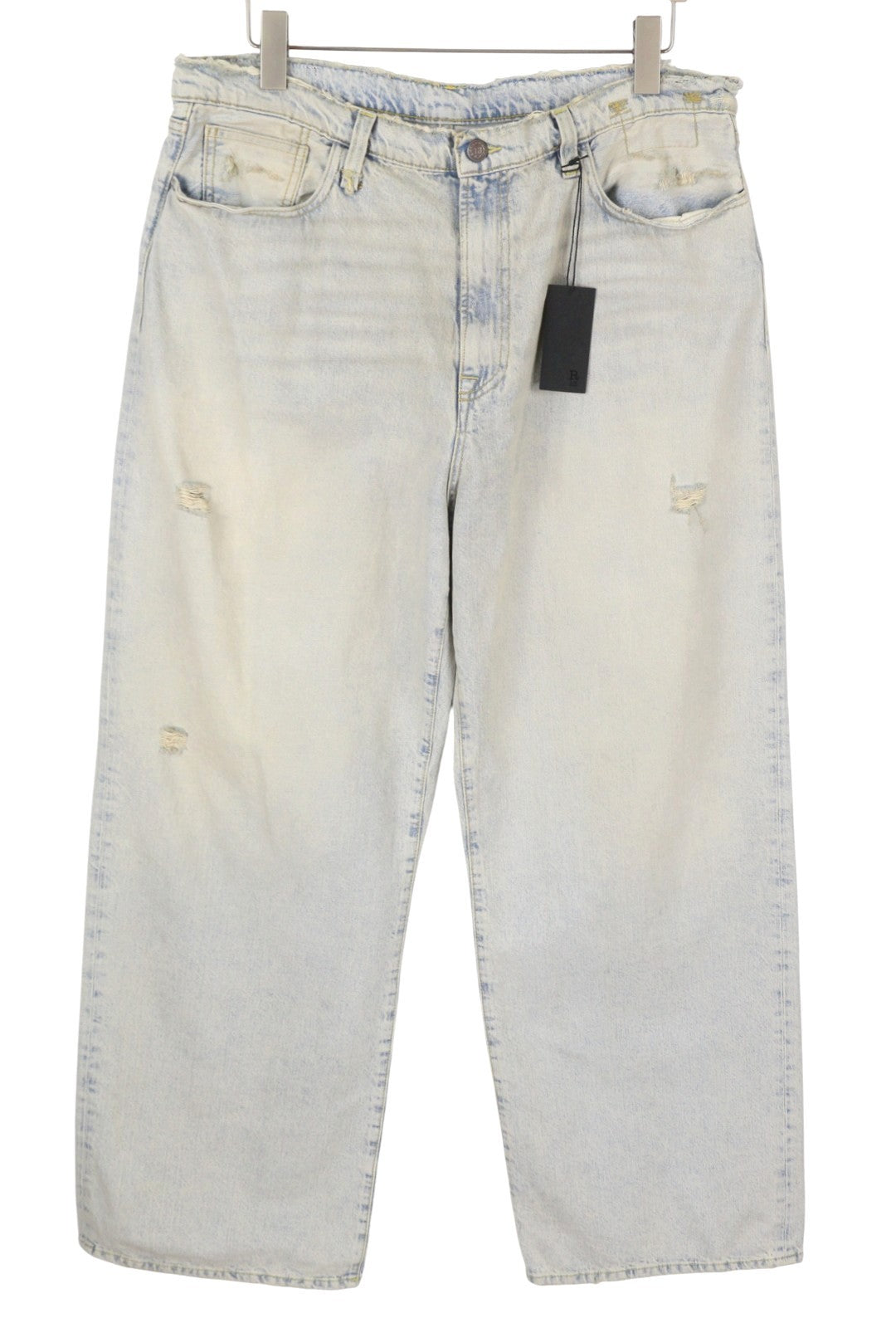 R13 D'Arcy Loose Men Jeans 38 Dennis Blue Faded Ripped Distress Aged Look