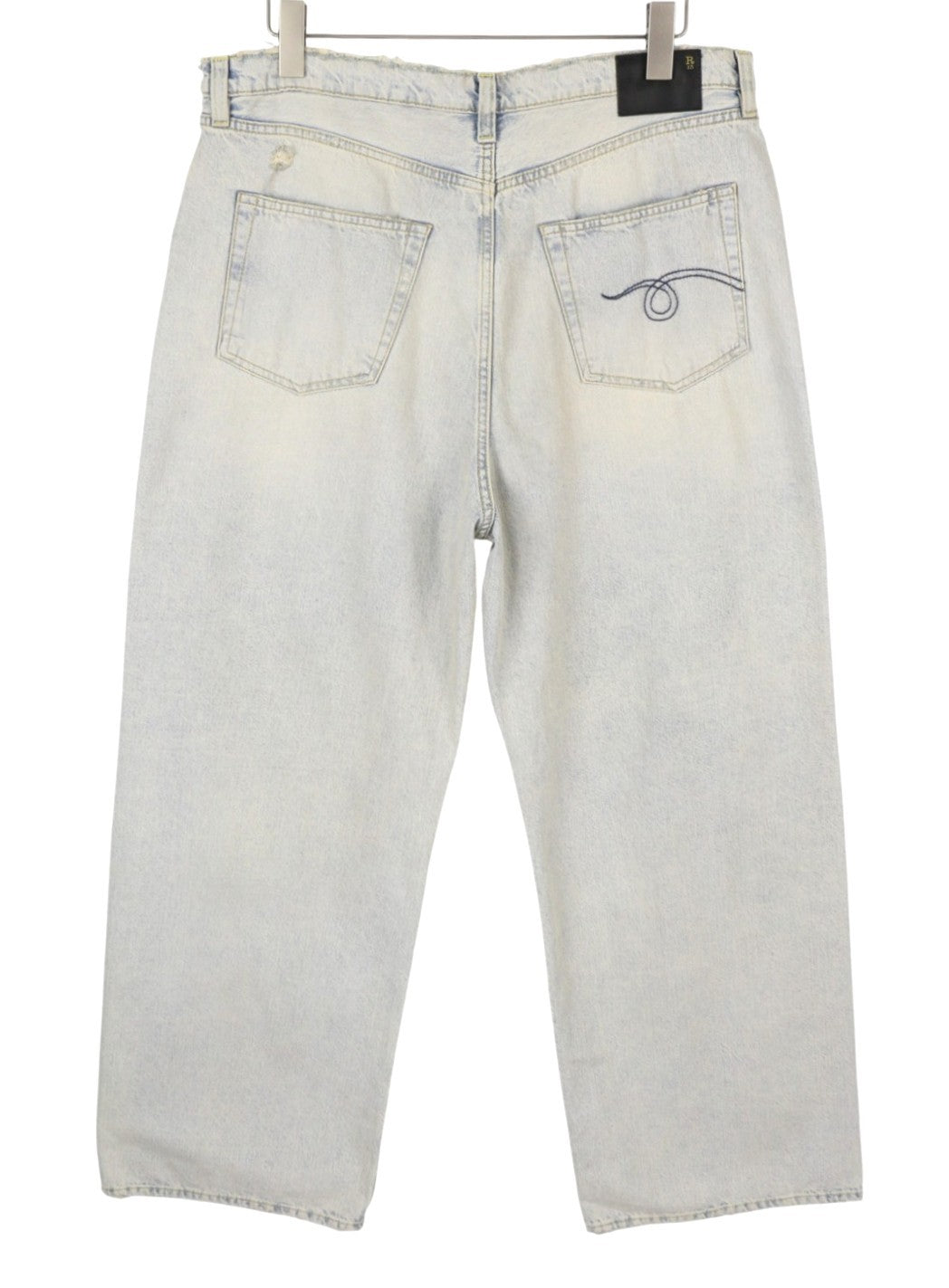 R13 D'Arcy Loose Men Jeans 38 Dennis Blue Faded Ripped Distress Aged Look